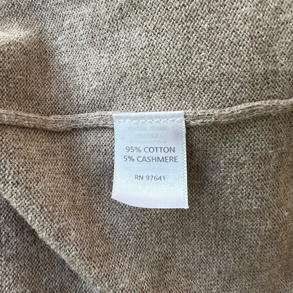 J. Jill "PureJill" Cotton and Cashmere Tunic Sweater Dress, Tan/Beige, size L - Picture 7 of 9